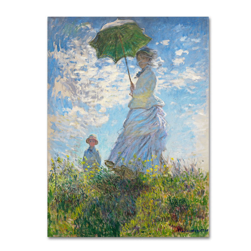 Vault W Artwork "Woman with a Parasol 1875" by Claude Painting